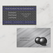 Thin Blue Line - IJzeren muur en stalen balken Visitekaartje (Voorkant / Achterkant)