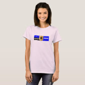 Thin Blue Line, ik steun politie T-Shirt (Voorkant volledig)