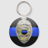 Thin Blue Line in rumoe Badge Sleutelhanger (Voorkant)