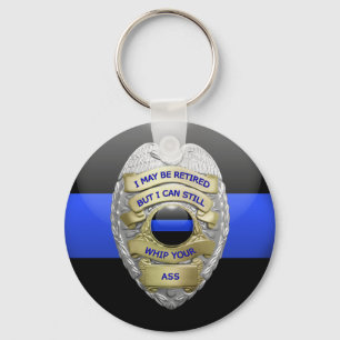 Thin Blue Line in rumoe Badge Sleutelhanger