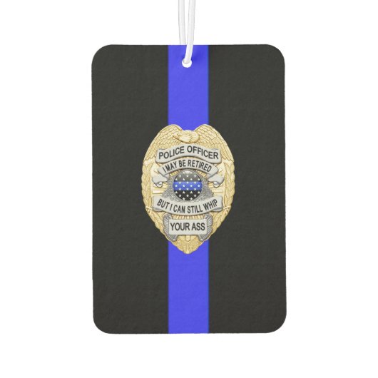 Thin Blue Line in rumoe Officer Badge Luchtverfrisser (Achterkant)