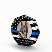 Thin Blue Line K9 agent Politie Dog Memorial Fotoblokken (Rechts)