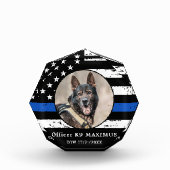 Thin Blue Line K9 agent Politie Dog Memorial Fotoblokken (Voorkant)
