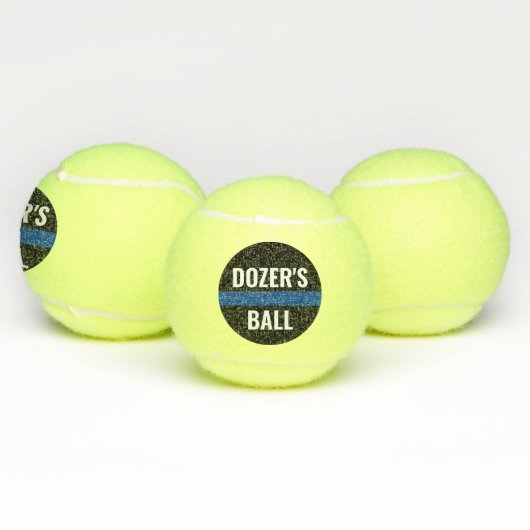 Thin Blue Line K9 Politie Dog gepersonaliseerd Tennisballen (Multi)