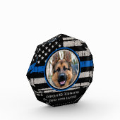 Thin Blue Line K9 Politie Dog Memorial Fotoblokken (Links)