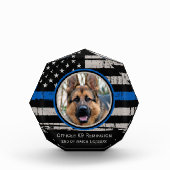 Thin Blue Line K9 Politie Dog Memorial Fotoblokken (Voorkant)