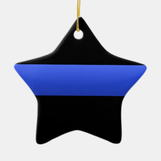 Thin Blue Line Keramisch Ornament (Voorkant)