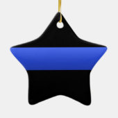 Thin Blue Line Keramisch Ornament (Achterkant)