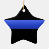 Thin Blue Line Keramisch Ornament (Voorkant)