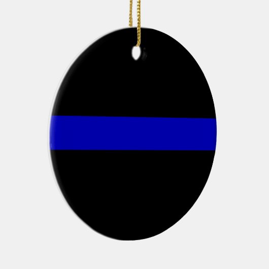 Thin Blue Line Keramisch Ornament (Rechts)