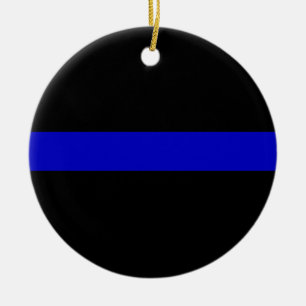 Thin Blue Line Keramisch Ornament
