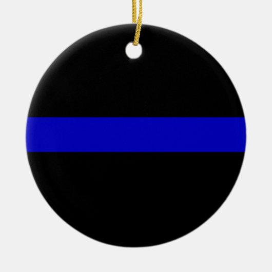 Thin Blue Line Keramisch Ornament (Voorkant)