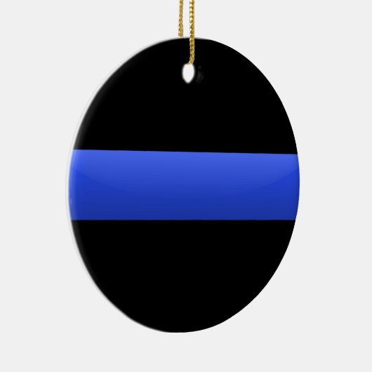 Thin Blue Line Keramisch Ornament (Rechts)