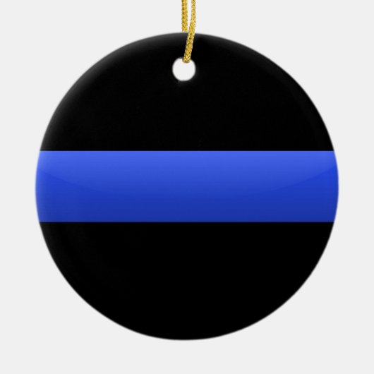 Thin Blue Line Keramisch Ornament (Voorkant)