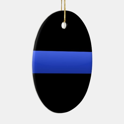 Thin Blue Line Keramisch Ornament (Rechts)