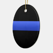 Thin Blue Line Keramisch Ornament (Links)