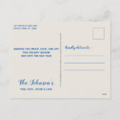 Thin Blue Line Kerstmis - Politiefamilie Feestdagenkaart (Achterkant)