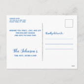 Thin Blue Line-kerstwetpolitie Feestdagenkaart (Achterkant)