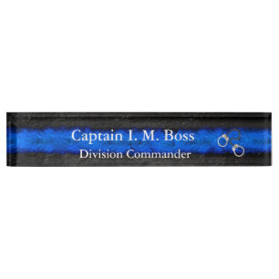 Thin Blue Line - Kiezen Desk Name plate Naambordje