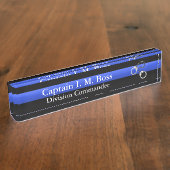 Thin Blue Line - Kiezen Desk Name plate Naambordje (Zijkant)