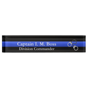 Thin Blue Line - Kiezen Desk Name plate Naambordje