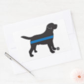Thin Blue Line Lab-Sticker Rechthoekige Sticker (Envelop)