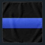 Thin Blue Line Large Pet Bandana<br><div class="desc">Voeg uw eigen tekst aan deze lege Dun Blauwe Band van de Lijn toe huishouden banaan of verlaat het zoals het is. Dit is een geweldige accessoire voor uw politie K9 (of uzelf in die zaak). Onze prachtige kunst met hoge resolutie is niet beschikbaar in een andere online winkel. Wees...</div>