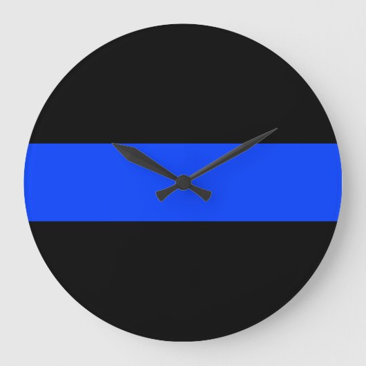 Thin Blue Line Law Enforcement Clock Grote Klok (Voorkant)