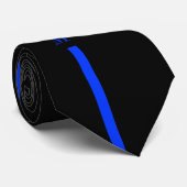 Thin Blue Line Law Enforcement Custom Initialen Stropdas (Opgerold)