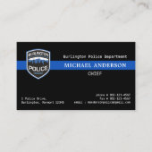 Thin Blue Line Law Enforcement Custom Logo Police Visitekaartje (Voorkant)
