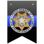 Thin Blue Line Law Enforcement Family Badge Vlaggetjes (Eerste vlag)