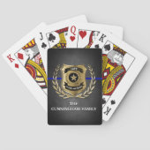 Thin Blue Line Law Enforcement Family Pokerkaarten (Achterkant)