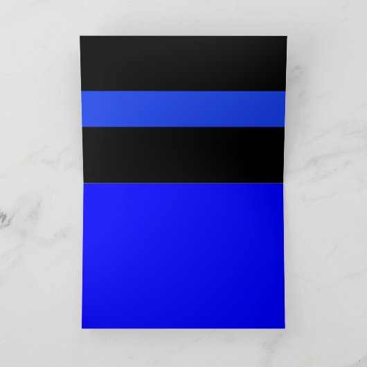 Thin Blue Line Law Enforcement Kaart (Binnen)