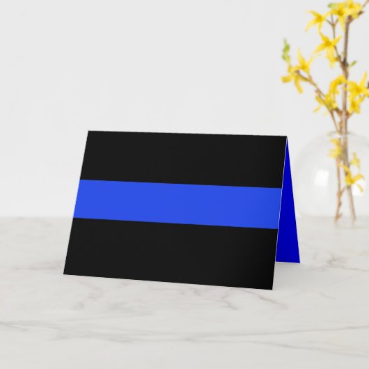 Thin Blue Line Law Enforcement Kaart (Gele Bloem)