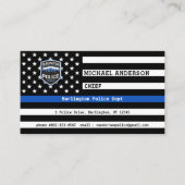 Thin Blue Line Law Enforcement Logo Custom Police Visitekaartje (Voorkant)