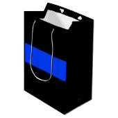 Thin Blue Line Law Enforcement Medium Gift Bag Cadeauzakje (Voorkant Gekanteld)