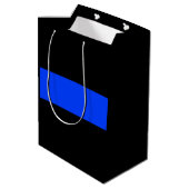 Thin Blue Line Law Enforcement Medium Gift Bag Cadeauzakje (Achterkant Gekanteld)