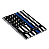Thin Blue Line Law Enforcement Officer Notitieboek (Rechterzijde)