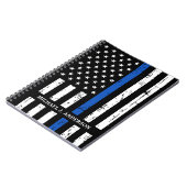 Thin Blue Line Law Enforcement Officer Notitieboek (Linkerzijde)