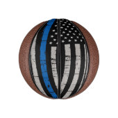 Thin Blue Line Law Enforcement Police Basketbal (Verticaal)
