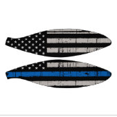 Thin Blue Line Law Enforcement Police Basketbal (Panelen)