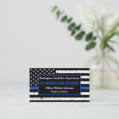 Thin Blue Line Law Enforcement Police Department Visitekaartje (Staand voorkant)