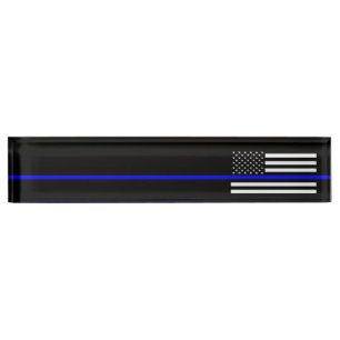 Thin Blue Line - Law Enforcement Police Flag Naambordje