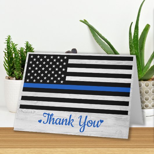 Thin Blue Line Law Enforcement Police Officer Kaart