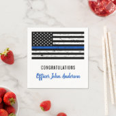 Thin Blue Line Law Enforcement Police Party Servet (Insitu)