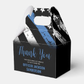 Thin Blue Line Law Enforcement Police Retirement Bedankdoosjes (Achterkant)
