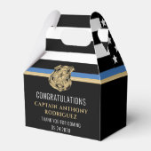 Thin Blue Line Law Enforcement Police Retirement Bedankdoosjes (Achterkant)