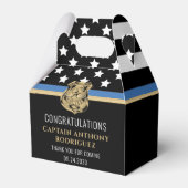 Thin Blue Line Law Enforcement Police Retirement Bedankdoosjes (Voorkant Zijde)