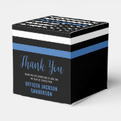 Thin Blue Line Law Enforcement Police Retirement Bedankdoosjes (Achterkant)