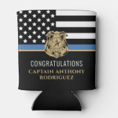 Thin Blue Line Law Enforcement Police Retirement Blikjeskoeler (Achterkant)